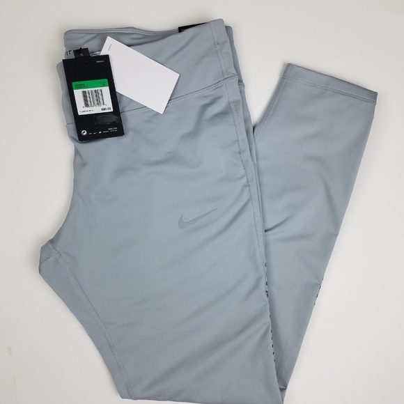 $80 Nike Leggings XL Running Pants Silver / White - Picture 2 of 5